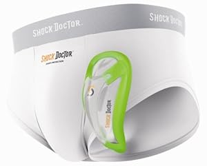 Shock Doctor Peewee Brief with BioFlex Cup (Large, White)