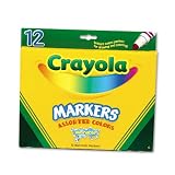 BINNEY & SMITH / CRAYOLA / Variety pack washable waterbased markers, broad line, 12-color pack / BIN587812 / Sold as 1 Set / Mfr Part # 587812 \*/ Variety pack washable waterbased markers, broad line,