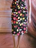 Dolce & Gabbana - $995 New DOLCE & GABBANA Black Silk Flower Skirt 4 / 38