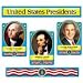 Presidents Bulletin Board, 43 Presidential Cards, 8 5/8