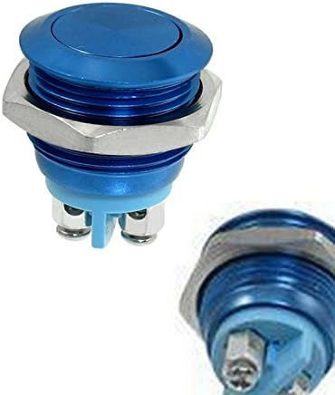 Blue 16mm Anti-Vandal Momentary Stainless Steel Metal push Switch for box mods