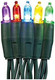Energy Best Led Light Set 50 Count Multi-Colored Bulbs 16.3'
