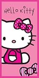 Serviette drap de bain de plage Hello Kitty - Pink Outline