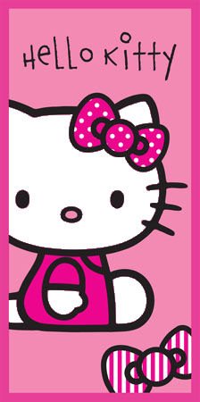 Hello Kitty Outline Pink towel