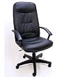 "Willard" Leather Executive Office Chair/ High Back w/ Gas Lift & Tilt and Ergonomic Lumbar Support