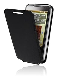 elago Genuine Leather Flip Case for Samsung Omnia i910 - Black