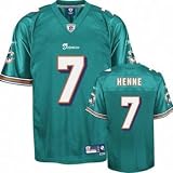 Chad Henne Miami Dolphins Aqua Reebok Premier Jersey - M