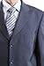 Men's Single Breasted 3 Button Grey Super 150's Wool Feel Dress Suit