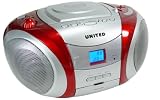 DESIGN CD MP3 USB STEREOANLAGE RADIO UNITED RCD 7356 ROT - 