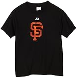 MLB Boys' San Francisco Giants Buster Posey Ballyard Legend Tee (Black, 14/16)