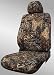 CUSTOM Ford F150 Light Duty Reg Cabs Seat Covers - FRONT FULL SET: 40/20/40 w/ Seatbelt in Backrest and Adjustable Headrests and Fold Down Console (2004-2008) - Camo Deep Woods - Made in the USA