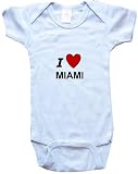 I LOVE MIAMI - MIAMI BABY - City Series - White, Blue or Pink Onesie / Baby T-shirt