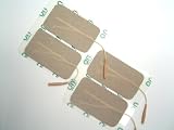 4 New 2" x 3.5" Sealed Reusable TENS Unit Electrodes