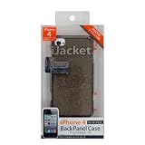 Rix iJacket iPhone4用 バックパネルケース ウォーターコート 液晶保護フィルム付き (ウォーターブラック) RX-IPCCPH4WB