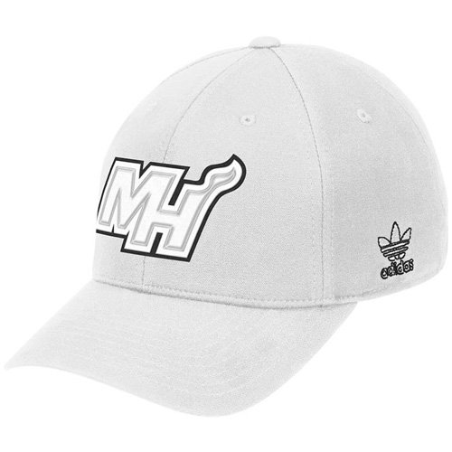 NBA Men's Miami Heat White Structured Flex - Tt57Z, Large/X-Large