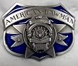 AMERICAN LAWMAN (Occupation) Enamel Pewter Buckle
