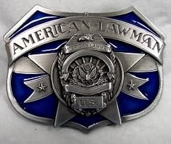 AMERICAN LAWMAN (Occupation) Enamel Pewter Buckle
