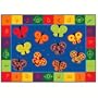 123 ABC Butterfly Fun Rectangle Rug 5'5'' x 7'8''