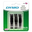 DYMO Embossing Tape - Glossy vinyl labels - black - Roll (3/8 in x 9.8 ft) - 3 Rolls