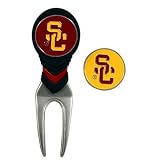 USC Golf Ball Mark Repair Tool and Ball Markers