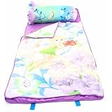 Disney Tinkerbell Kids Slumber Nap Mat & Pillow Purple 2 in 1 Combo Set