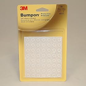 3M SJ5312 Bumpon Blister Pack, Clear 0.500" Wide x Long, 0.140"