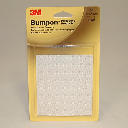 3M SJ5312 Bumpon Blister Pack, Clear 0.500
