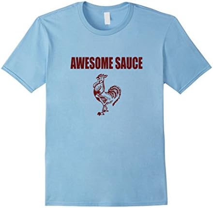 Men's Awesome Sauce Rooster T-Shirt Large Baby Blue