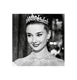 Audrey Hepburn (Princess) by Unknown. PLAQUE MOUNTED. 10.86 inches width by 10.48 inches height. Highest Quality Art Poster Print