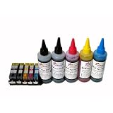 PrintPayLess® Brand Refillable Ink Cartridges for Canon PGI-225 CLI-226 with Auto Reset Chips (ARC): PIXMA MG5120, PIXMA MG5220, PIXMA MG5320, PIXMA MX882, PIXMA iP4820, PIXMA iP4920, PIXMA iX6520 (Pre-Filled 5 packs) + 500ml (16.7 oz.) PrintPayLess® Brand UV resistant Bulk Refill Ink, Special-Formulated for Canon