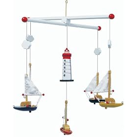 Mobile sailboat and lighthouse 7205