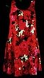 Plus Size Skirted Swimsuit Swimdress Red/Fuschia