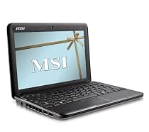 MSI U100-1616XP Wind 25,9 cm (10,2 Zoll) WSVGA LED Netbook (Intel Atom N270 1,6 GHz , 1GB RAM, 160GB HDD, Windows XP Home) schwarz
