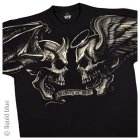 SKULLS T-Shirt - Good And Evil (Black)