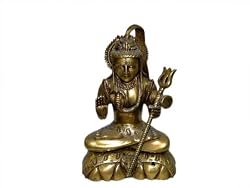 Shiva Statue Meditation Brass Sculpture Alter Idol 10 Inch