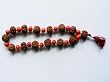 Rudraksha Beads & Coral Combination Yoga Meditation Rosary Gemstone Mala 27+1 Beads