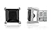New & Improved! Silvertone with Black Cz Square Magnetic Stud Earrings - 4mm to 12mm Available (7 Millimeters)
