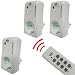 2 x Funksteckdose + 1 Funksteckdosen-Dimmer Fernbedienung Set - für den Innenbereich