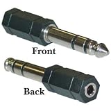1/4 inch Stereo Male / 3.5mm Stereo Female Adaptor