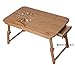 Multi-functional Laptop & Reading Bamboo Stand with Internal Cooling Fan / Lap Desk / Breakfast Bamboo Bed Tray, All Natural and Environmental Friendly Bamboo Wood Laptop Stand and Tray, Laptop Table for Bed or Couch
