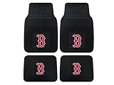 A Set of 4 MLB Universal Fit Front and Rear All-Weather Floor Mats - Boston Red Sox