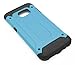 Galaxy S7 Edge Case, Bastex Slim Fit Hybrid Heavy Duty Protection Black Rubber Silicone Cover Sky Blue Hard Plastic Case for Samsung Galaxy S7 Edge (Blue/Black)
