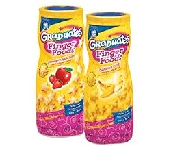 Gerber Finger Foods Puffs, 3 Strawberry and Apple Puffs and 3 Banana Puffs(6 per Pack)