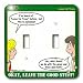 Rich Diesslins Funny KNOTS Scouting Cartoons - Okay, Leave the Good Stuff - Leave No Trace - Light Switch Covers - double toggle switch