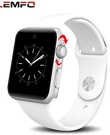 Lemfo LF07 Bluetooth Smart Watch 2.5D ARC HD Screen Support SIM Card Wearable Devices SmartWatch For IOS Android , white