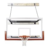 First Team SuperMount 68 Victory Wall-Mounted Basketball Hoop with 72 Inch Glass Backboard