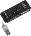 mumbi USB HUB - USB 2.0 - 4 Port Anschl&uuml;sse - Bus powered - ohne Netzteil - Plug & Play - Windows 2000 XP Vista 7 Mac Os transparent schwarz