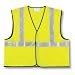River City CVCL2SLM Class-2 Safety Vest, Poly Lime Green with 3M Reflective Stripes, Medium