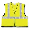 River City CVCL2SLL Class-2 Safety Vest, Poly Lime Green with 3M Reflective Stripes, Large