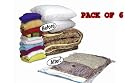 Pack of 6 Eazi Vac Bag Vacuum Storage VacPack Space Saver Bags
